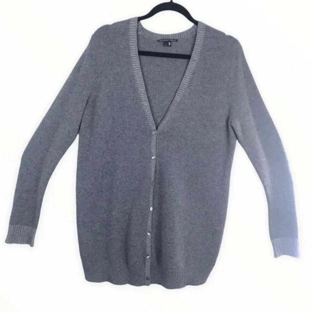 Theyskens' Theory Long Grey Oversize Cashmere Cardigan